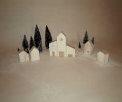 Xmas deco town - wooden houses