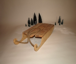 Deko Schlitten aus Holz - Model Farm