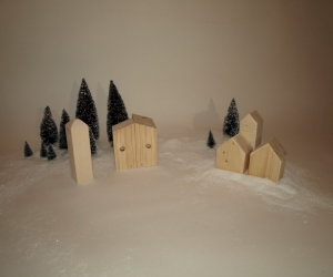 Xmas deko - christmas village - wooden houses