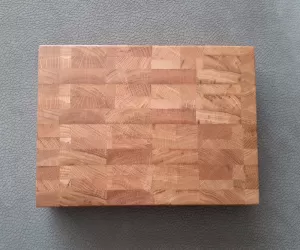 cutting board oak end grain top side