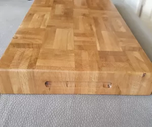 Cutting board oak, side view