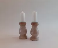 Wooden candle holder set Victorian